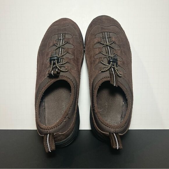 Womens LL BEAN Brown Suede Drawstring Slip On Shoes / Size 8 Medium - Picture 6 of 9